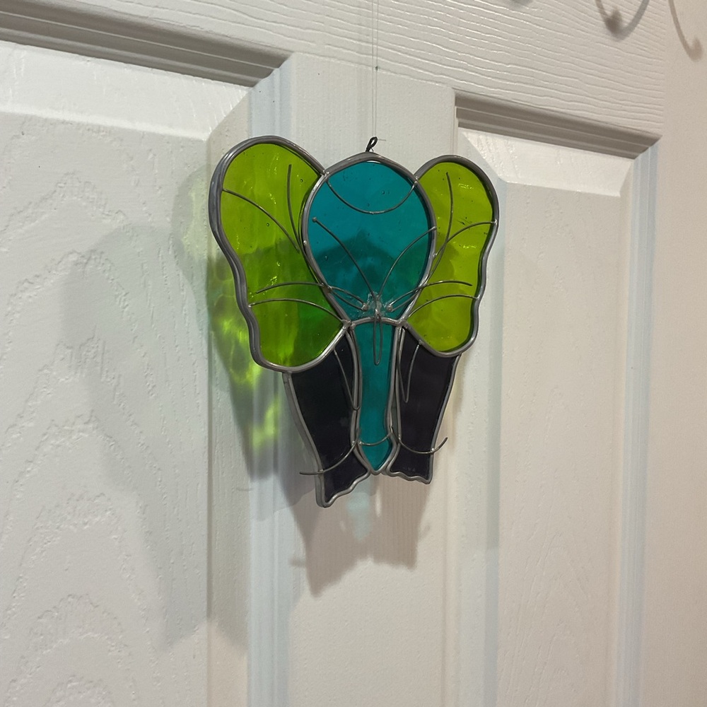 Adorable Stained Glass Elephant 🐘 Suncatcher